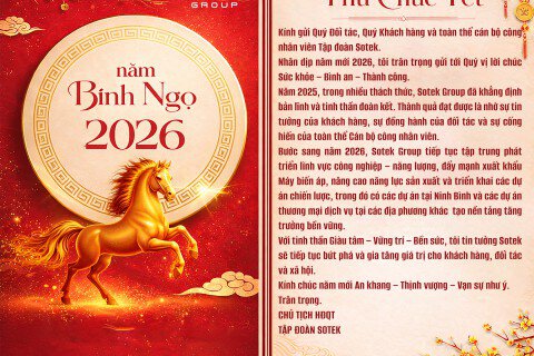 THÔNG ĐIỆP MỒNG 1 TẾT NGUYÊN ĐÁN BÍNH NGỌ 2026 – SOTEK GROUP